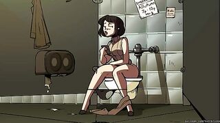The girl is having fun with her barista at work in a steamy scene