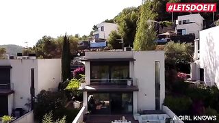 Two girls are having fun on a lazy afternoon in a relaxing setting