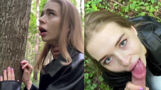 Public forest fuck with sexy and dangerous Californiababe