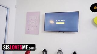 Step brother consoles his step sister Harlow West after a breakup in this steamy full-length video