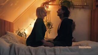 A man gently fucks his girlfriend at home with passion