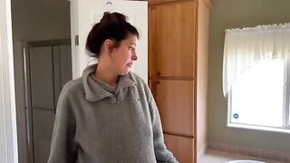 The future mom is trying to get a better housing deal from her landlord
