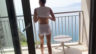 Petite teen Gina Gerson has a steamy shower session with a stunning blonde