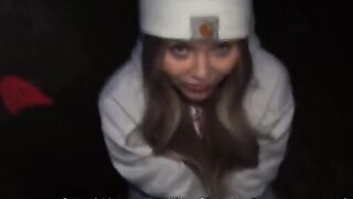 A slutty girl gets fucked by many guys for being a skater