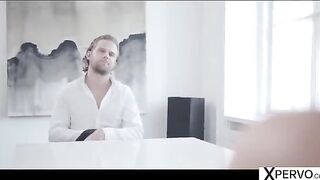 Little Caprice used her foot to fuck Vince and show her dominance