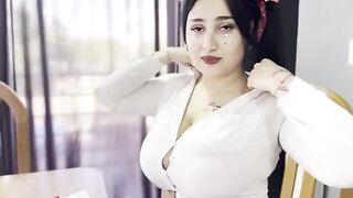A girl with big boobs fucks her math teacher to get a good mark