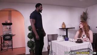 Redhead hottie Madison Morgan gets her pussy destroyed