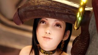 The dark side of Tifa Lockhart from Final Fantasy, brought to life in stunning animation
