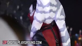 Babe Aria Alexander gets fucked by Luke Hardy to cure her hangover in a star wars parody