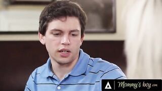 Nina Elle, a busty mom, gets her pussy smashed by her stepson’s huge cock