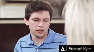 Nina Elle, a busty mom, gets her pussy smashed by her stepson’s huge cock