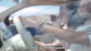 The guy made a sexual gesture to passers-by and received a cumshot on his dick