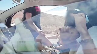 The guy made a sexual gesture to passers-by and received a cumshot on his dick