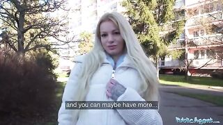 Public Agent fuck a German blonde MILF for cash