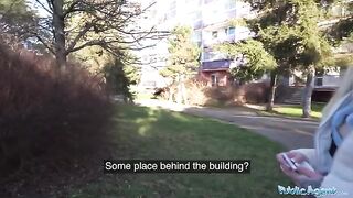 Public Agent fuck a German blonde MILF for cash