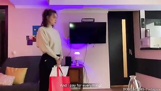 A student had to pay her rent in a rough way, it was her first anal experience