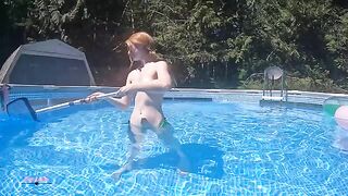 A plan for a naked video shoot by the pool didn’t go as expected