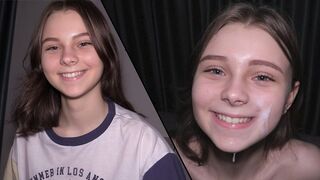 Submissive 18yo girl serves her dominant lover perfectly