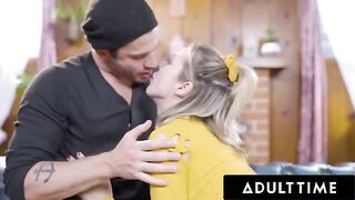 Aiden Ashley gets her tight pussy pounded on a first date