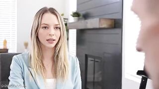 Skinny babe Lily Larimar getting banged to get a job