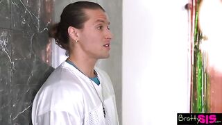Maria Kazi swaps cum with cute Lulu Chu in a steamy scene