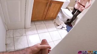 A stepson caught his hot stepmom undressing after work