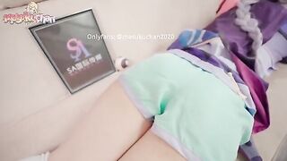 Thick Thighs Massage Smut with Qiqi from Genshin Impact gets a cum finish