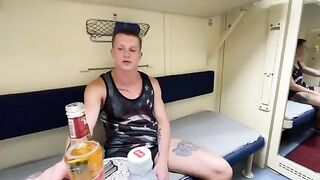 A cute girl was fucked by a charming stranger on the train