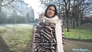 A beautiful European girl, a biology student, met a stranger and got intimate