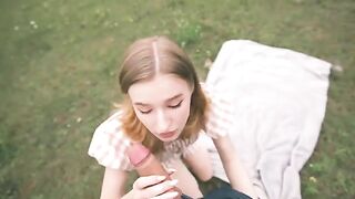 Appetizing girl Diana Rider fucked by stepbrother in the forest, showcasing her wild side