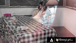 The naughty stepmom arranged a bake sale with her stepdaughter Chloe Surreal to earn more money