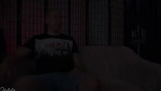 My girlfriend's stepmom seduced me, we fucked on the sofa, and she sucked my cock