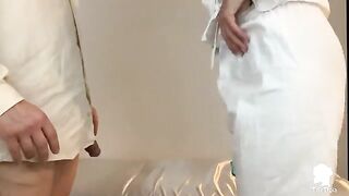 The nurse comes to visit the patient with erectile problems