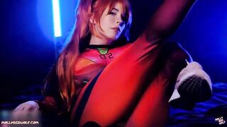 Asuka Langley’s sloppy blowjob and pussy creampie action is iconic