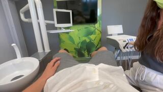 Girl has a dentist appointment and gets fucked on the table in POV style