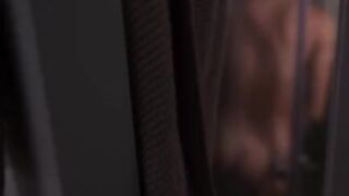 A hot girl took a bath and her neighbor peeped through the wall