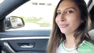Petite teen Gianna Dior picked up and fucked by a fan with intense passion