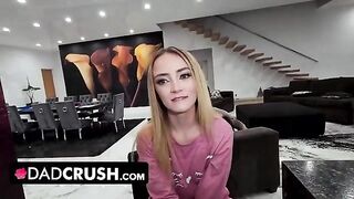 Step-daughters compete to show who is better at satisfying their step-daddy in this steamy scene