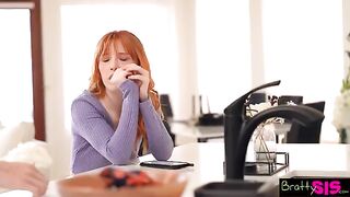 Redhead stepsister Madi Collins asks for a fat load
