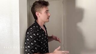 Two guys fucked two girlfriends on the bed of one of them