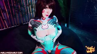 NERF This! Dva gets triple damage - sexy cosplay and intense action await