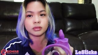 Playful Filipino girl uses her Sohimi Rose vibrator to satisfy herself