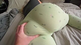 Sensual sex with a thick ass girl when panties are on the side