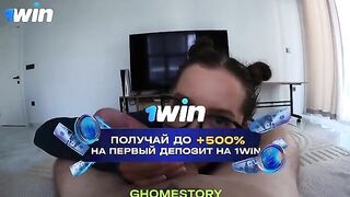 Tattooed woman passionately sucks cock in POV style