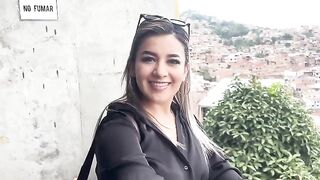Petite girl has sex on the city's metro cable car