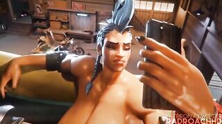 Junker Queen is getting her pussy destroyed by Mei’s cock