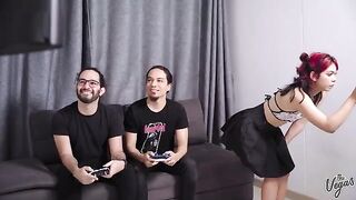 Petite Latina Cindy Luna gets her pussy smashed by two cocks in intense dp action