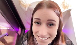 Her friend got a cumshot on her face for not paying her debts