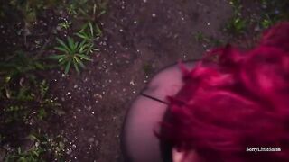 A sexy ass Russian woman got her ass fucked in the forest