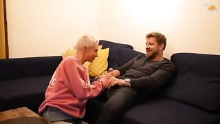A hot Polish couple gets naked and fucks in their rented apartment